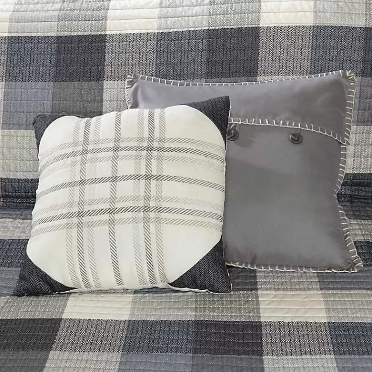 plaid_reversible_pc_fullqueen_coverlet_set_5.webp Plaid Reversible 6-pc. Full/Queen Coverlet Set>Kirklands Home Hot