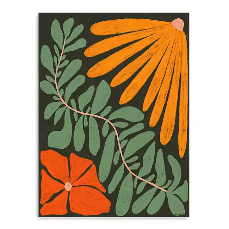 Plant Pattern Canvas Art Print>Kirklands Home Discount