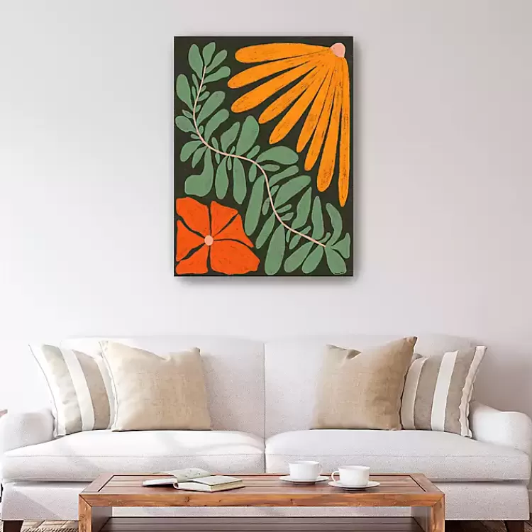 Plant Pattern Canvas Art Print>Kirklands Home Discount