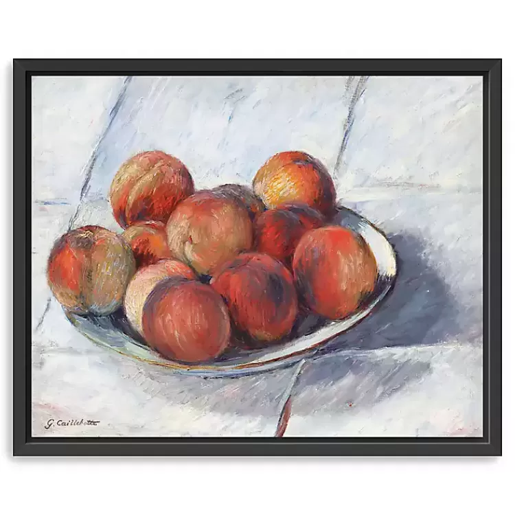 Plate of Peaches Framed Canvas Art Print>Kirklands Home Hot