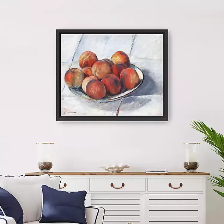 Plate of Peaches Framed Canvas Art Print>Kirklands Home Hot