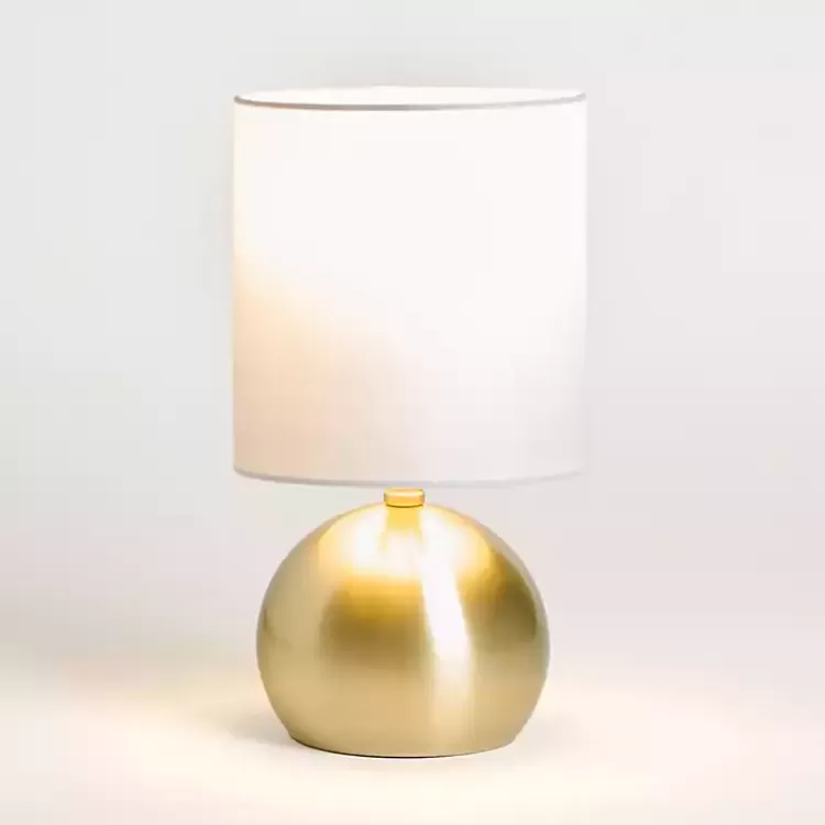 Plated Brass Metal Round Table Lamp>Kirklands Home Online