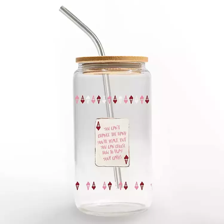 Play Your Cards Glass Tumber>Kirklands Home Shop