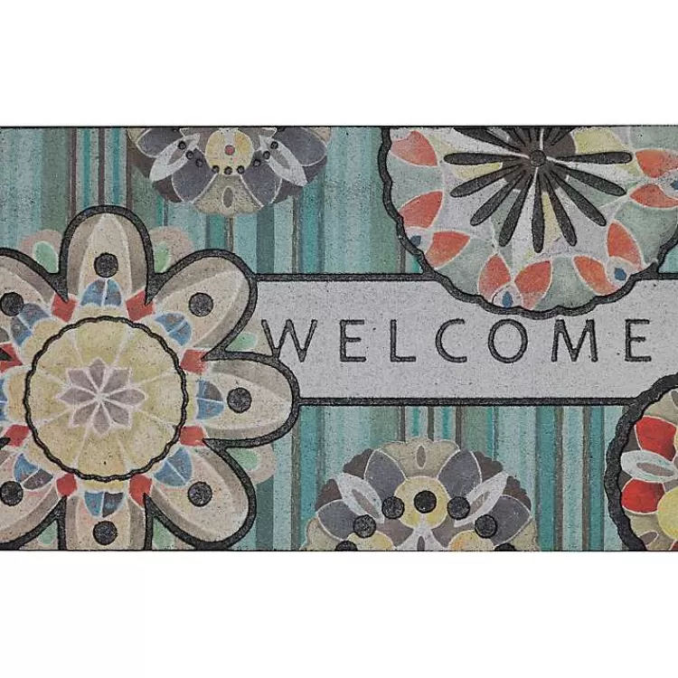 Playful Medallion Welcome Doormat>Kirklands Home Discount