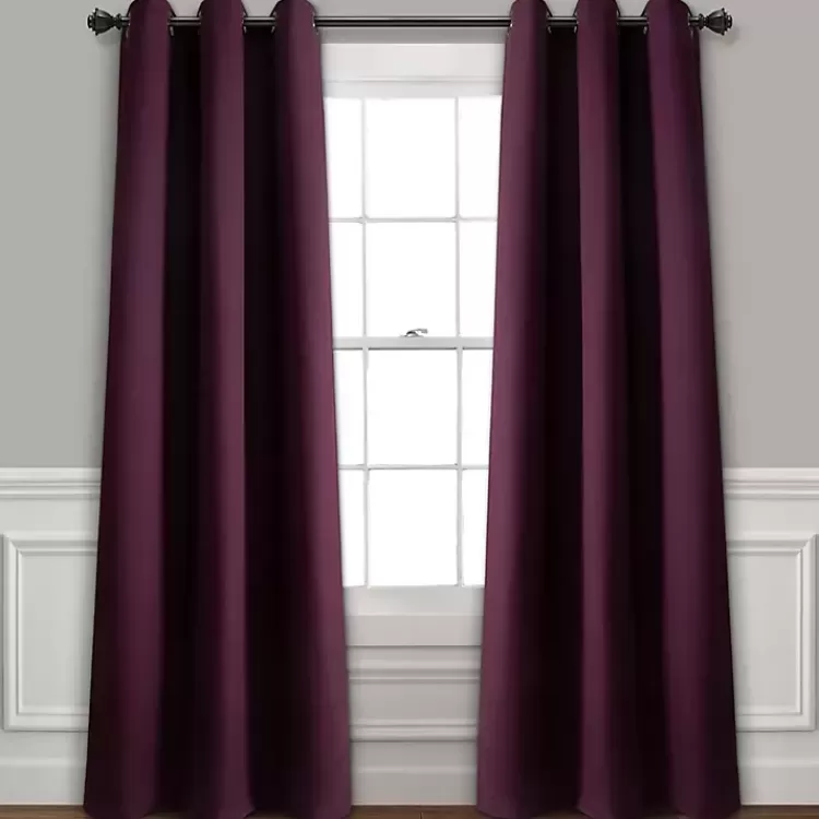 Plum Absolute Blackout Curtain Panel Set, 84 in.>Kirklands Home Cheap