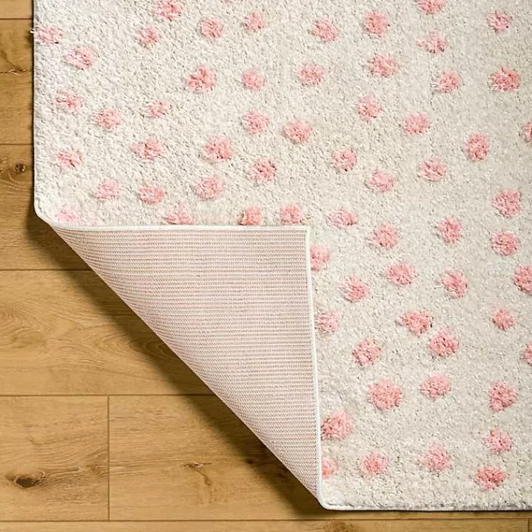 plush_pink_dotted_area_rug_x_2.webp Plush Pink Dotted Area Rug, 5x7>Kirklands Home Clearance