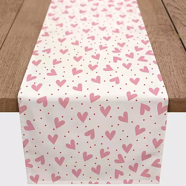 Polka Dot Hearts Table Runner, 90 in.>Kirklands Home Clearance