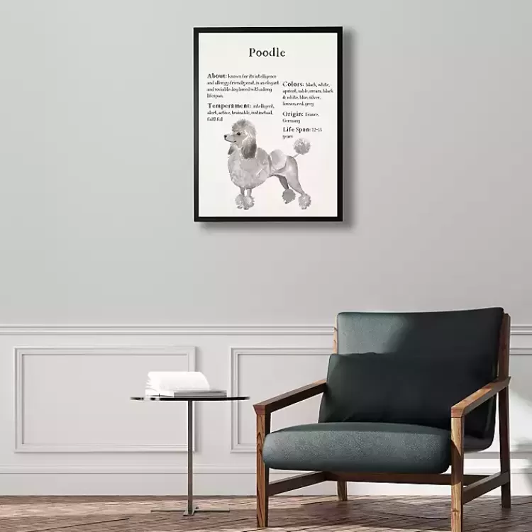 Poodle Facts Framed Wall Plaque>Kirklands Home Discount