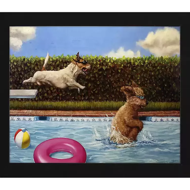 Pool Party Framed Art Print>Kirklands Home Store