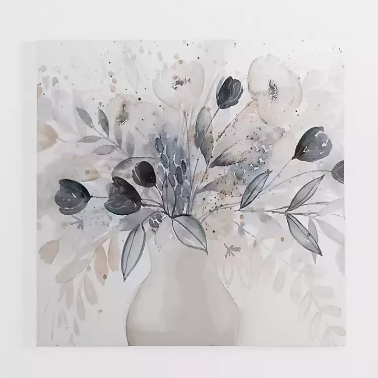 Pop of Blue Floral Canvas Art Print>Kirklands Home Best Sale