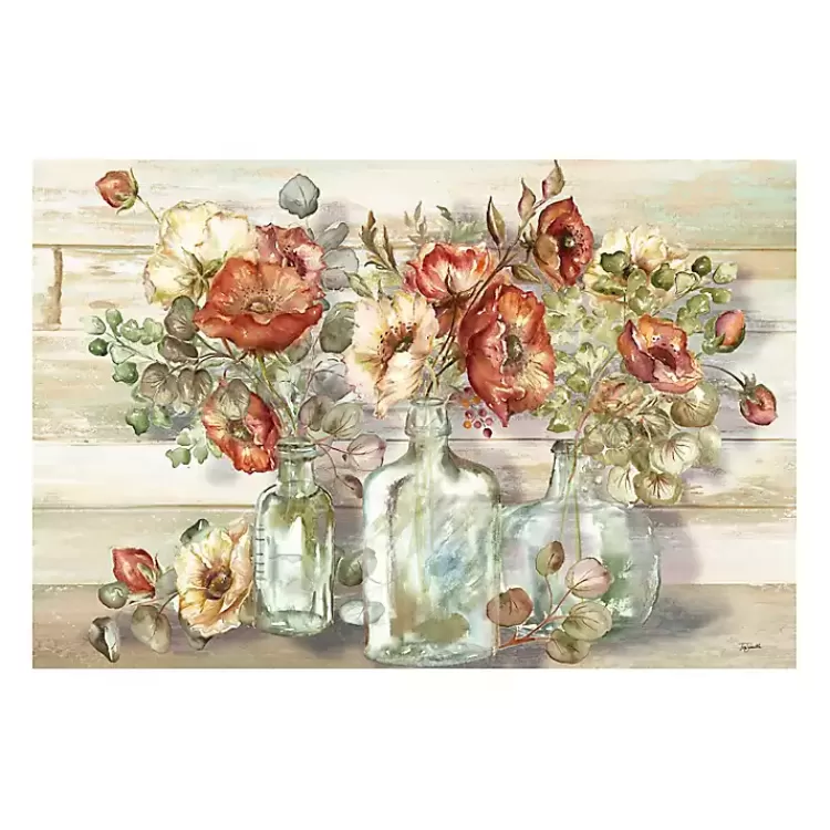 Poppies and Eucalyptus Canvas Art Print, 48x32 in.>Kirklands Home Clearance