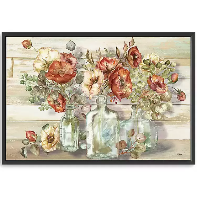 Poppies and Eucalyptus Framed Giclee Canvas Print>Kirklands Home Online