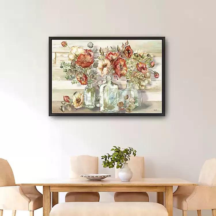 Poppies and Eucalyptus Framed Giclee Canvas Print>Kirklands Home Online