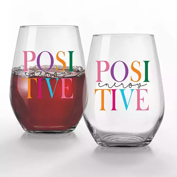 Positive Energy Stemless Wine Glasses, Set of 2>Kirklands Home New