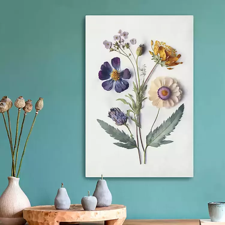 Pressed Flower Memories I Canvas Art Print>Kirklands Home Discount