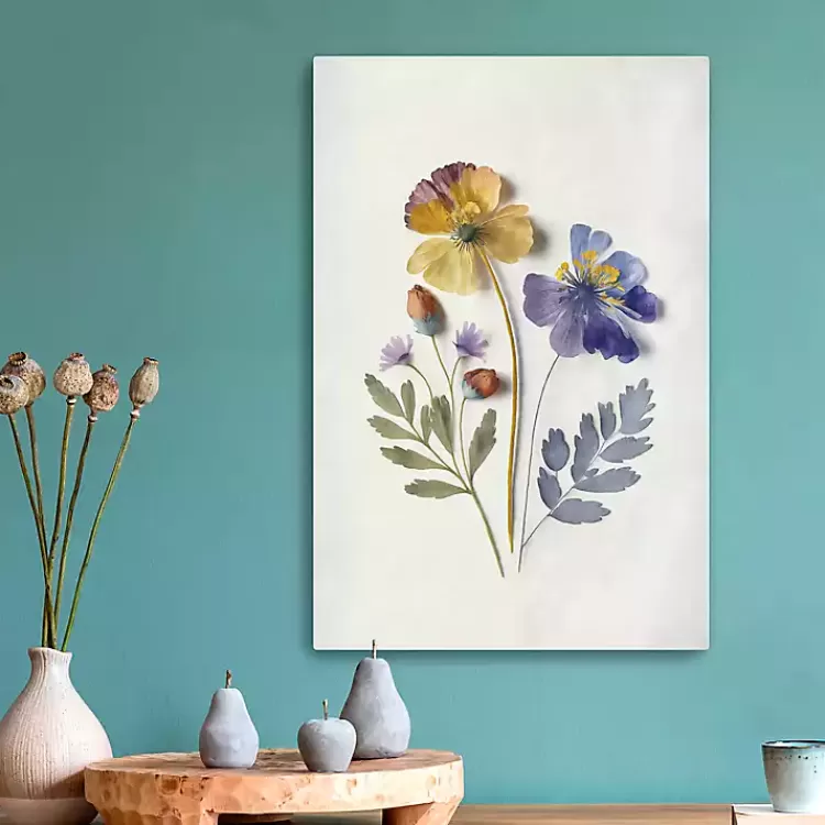 Pressed Flower Memories III Canvas Art Print>Kirklands Home Sale