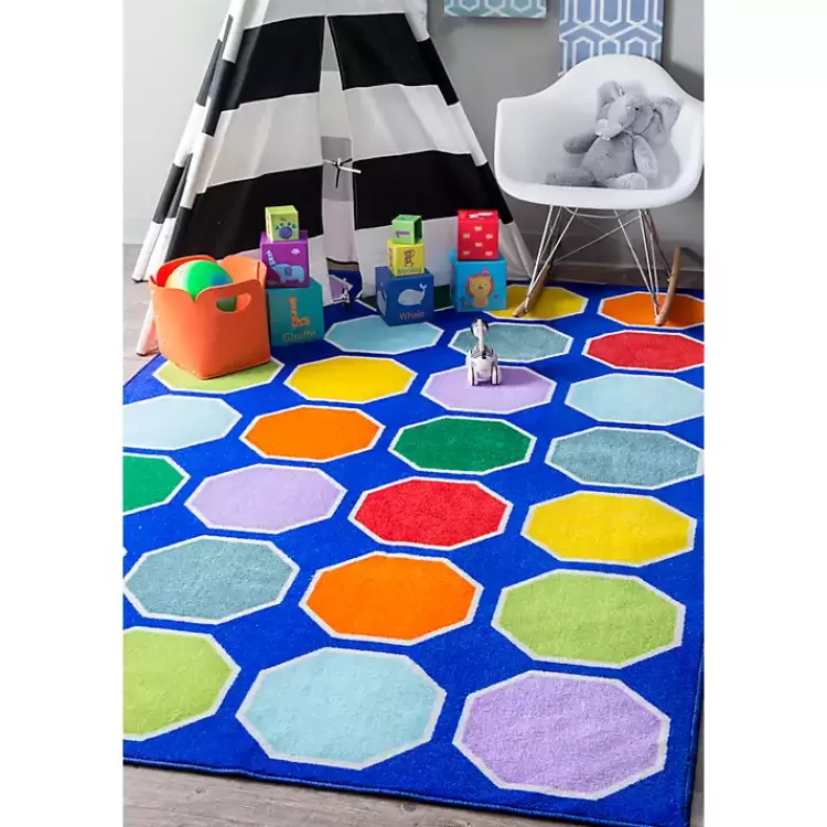 Primary Color Hexagon Area Rug, 5x8>Kirklands Home Cheap