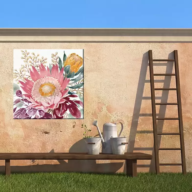 Protea Floral Outdoor Canvas Art Print>Kirklands Home Fashion