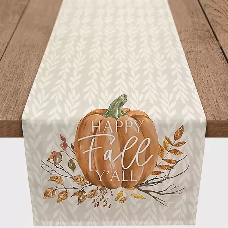 Pumpkin Fall Ya'll Harvest Table Runner>Kirklands Home Clearance