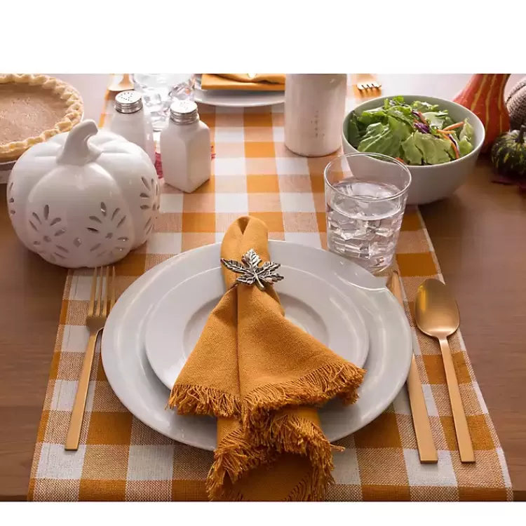 pumpkin_spice_checkered_table_runner_4.webp Pumpkin Spice Checkered Table Runner>Kirklands Home Store