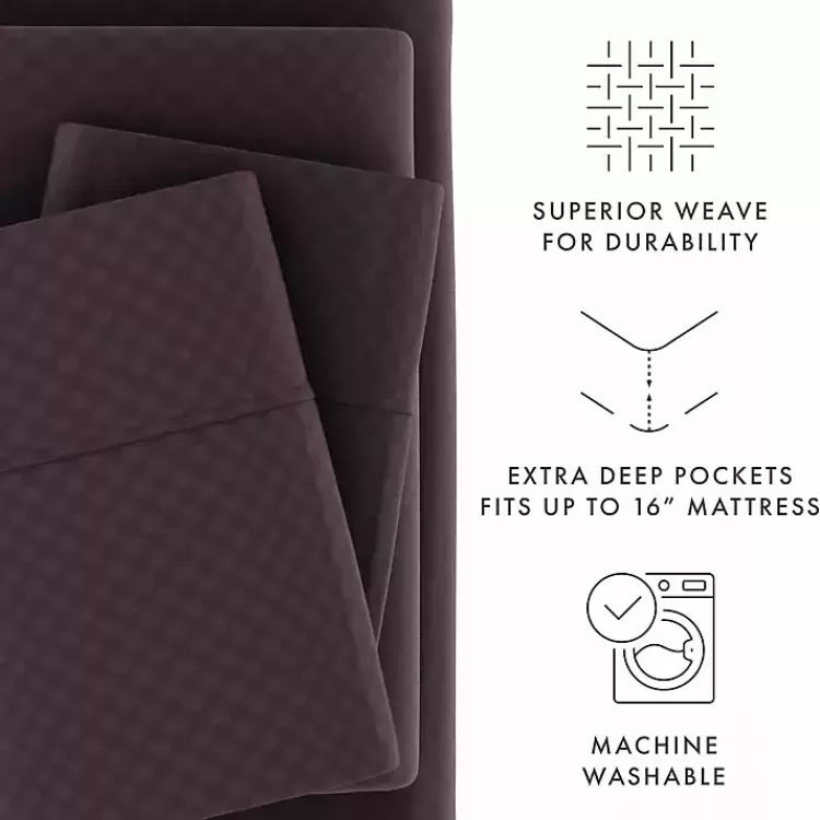 purple_embossed_checkered_pc_twin_sheet_set_4.webp Embossed Checkered 3-pc. Twin Sheet Set>Kirklands Home New