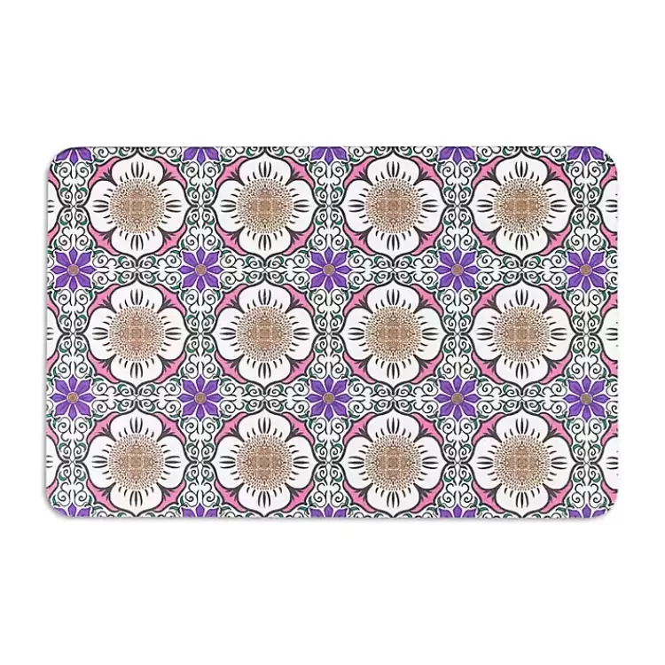 Purple Flower Stone Bath Mat>Kirklands Home Hot