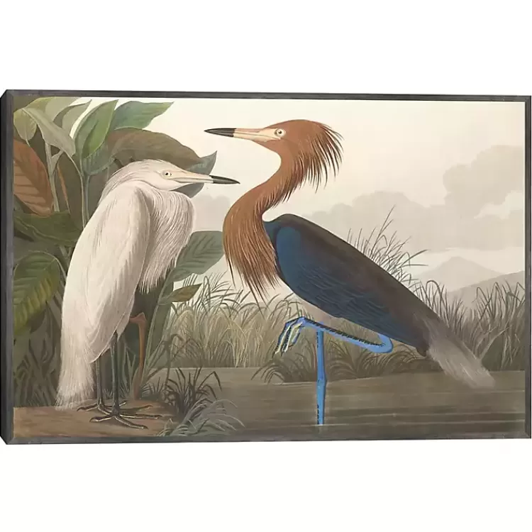Purple Heron Framed Canvas Art Print>Kirklands Home Sale