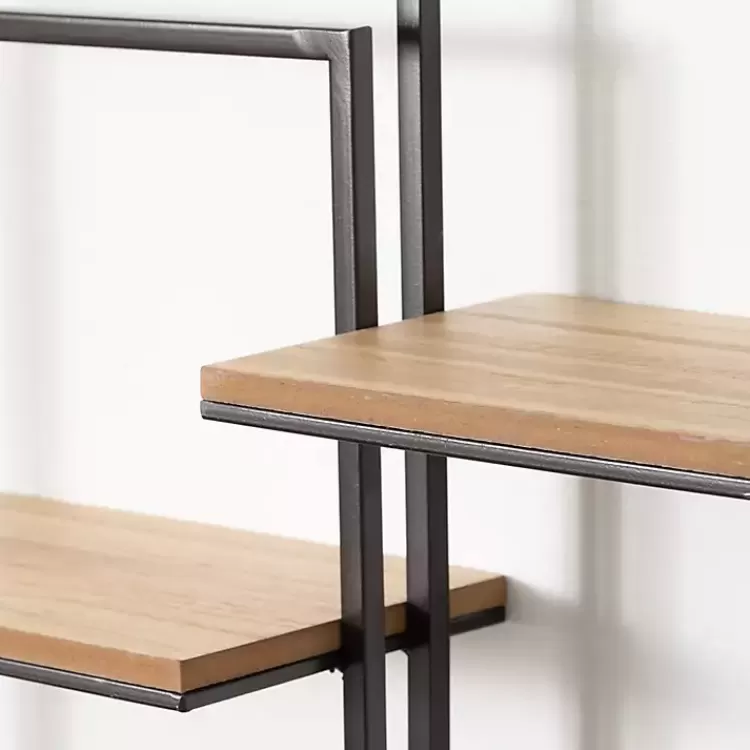 Quadrate Multi-Level Black Metal Wall Shelf>Kirklands Home Outlet