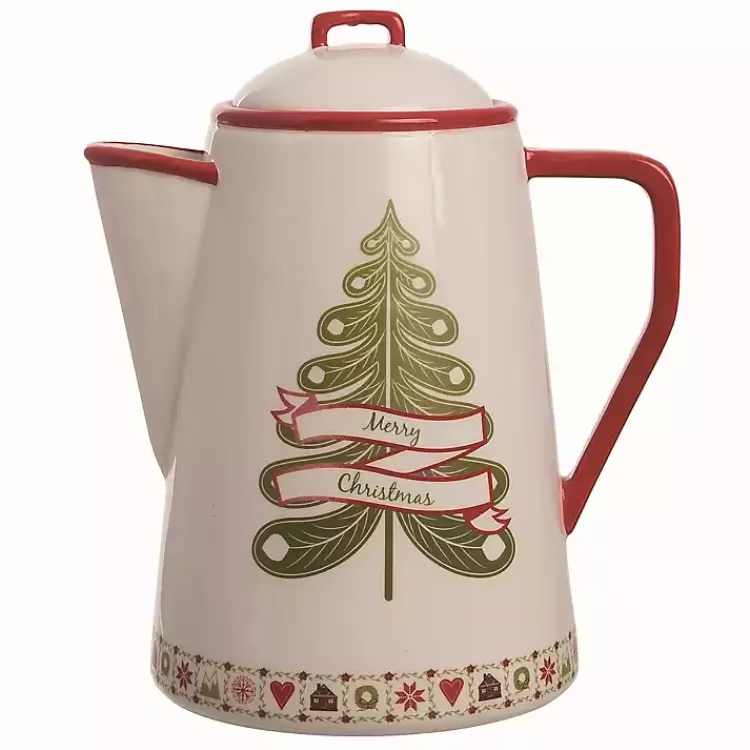 Quilted Motif Christmas Tree Pitcher>Kirklands Home Clearance