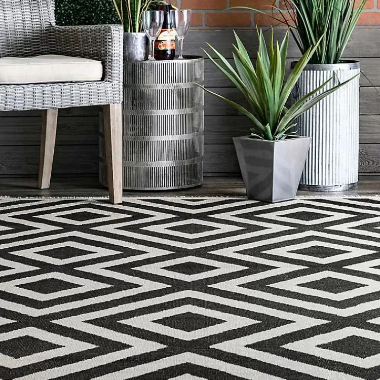 rain_diamond_fringe_indooroutdoor_area_rug_x_2.webp Rain Diamond Fringe Indoor/Outdoor Area Rug, 5x8>Kirklands Home Hot