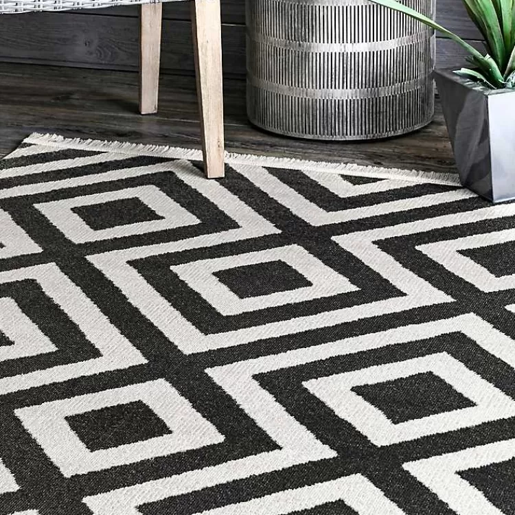 rain_diamond_fringe_indooroutdoor_area_rug_x_4.webp Rain Diamond Fringe Indoor/Outdoor Area Rug, 5x8>Kirklands Home Hot