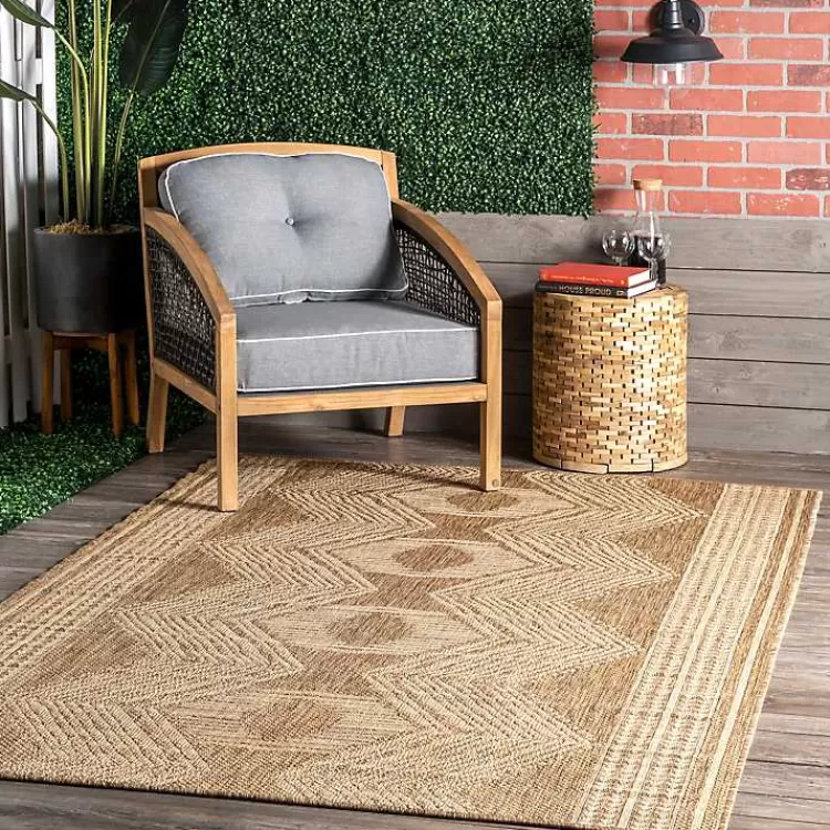 Raina Tribal Zig Zag Outdoor Rug, 5x8>Kirklands Home Cheap