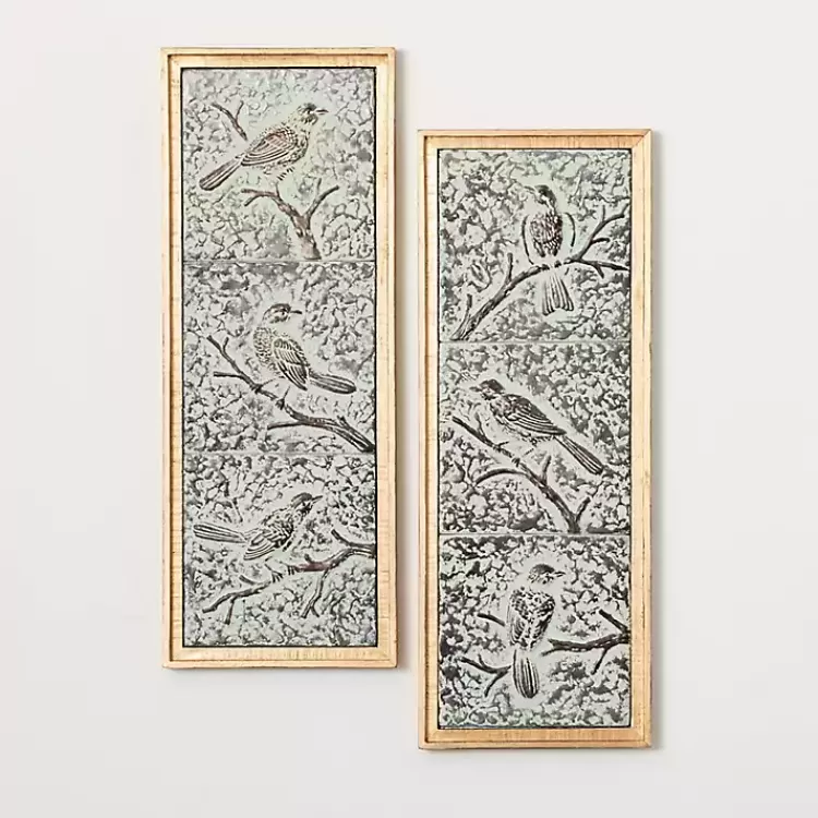 Raised Bird Metal Wall Plaques, Set of 2>Kirklands Home Store