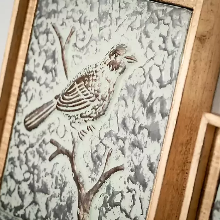 Raised Bird Metal Wall Plaques, Set of 2>Kirklands Home Store