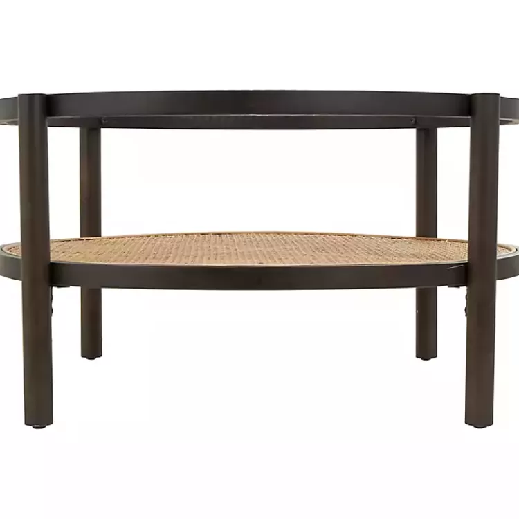 rattan_and_glass_tier_coffee_table_3.webp Rattan and Glass 2-Tier Coffee Table>Kirklands Home Online