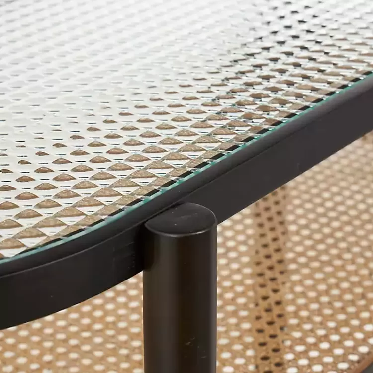 rattan_and_glass_tier_console_table_2.webp Rattan and Glass 2-Tier Console Table>Kirklands Home Outlet