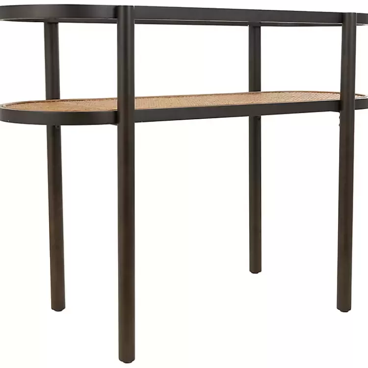 rattan_and_glass_tier_console_table_6.webp Rattan and Glass 2-Tier Console Table>Kirklands Home Outlet