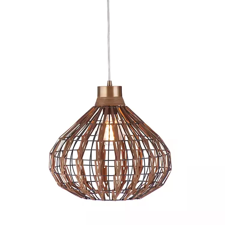 Rattan Pepper Moon Pendant Light>Kirklands Home Flash Sale