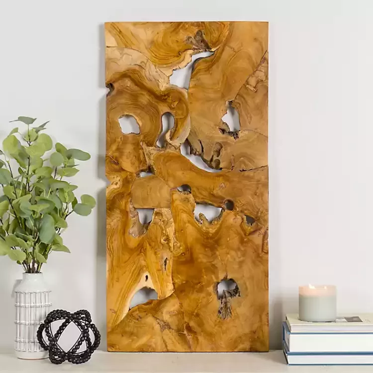 Raw Teak Root Panel Wall Plaque>Kirklands Home Flash Sale