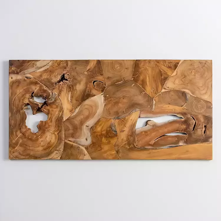 Raw Teak Root Panel Wall Plaque>Kirklands Home Flash Sale