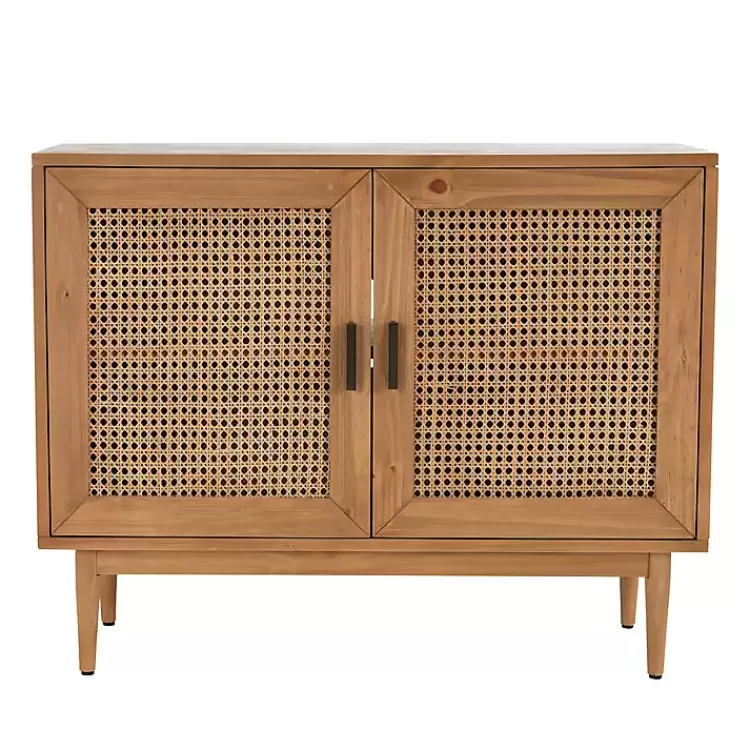 Reclaimed Pine and Woven Cane Cabinet>Kirklands Home New