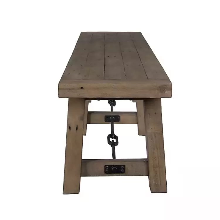 Reclaimed Wood Industrial Dining Bench>Kirklands Home Hot