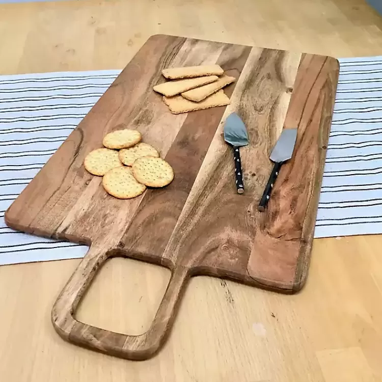 Rectangle Acacia Wood Paddle Handle Board>Kirklands Home Cheap
