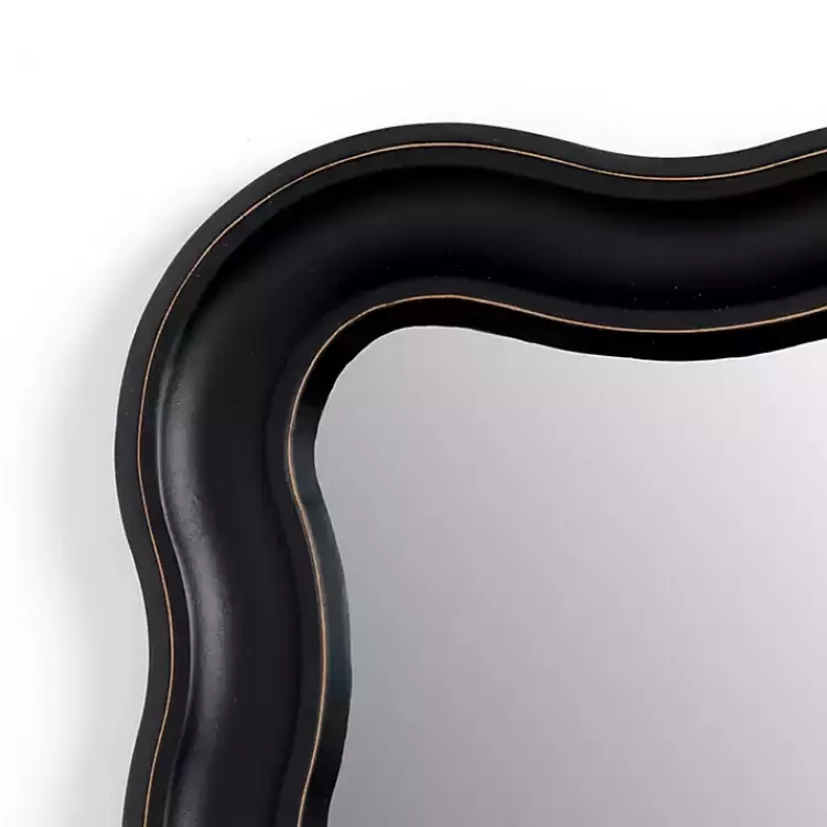 Rectangle Catorina Black Wavy Wall Mirror>Kirklands Home Discount