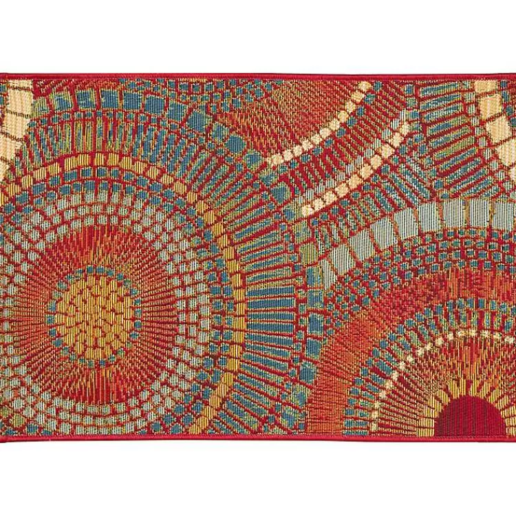 Red & Blue Circles Indoor/Outdoor Rug, 2x3>Kirklands Home Fashion
