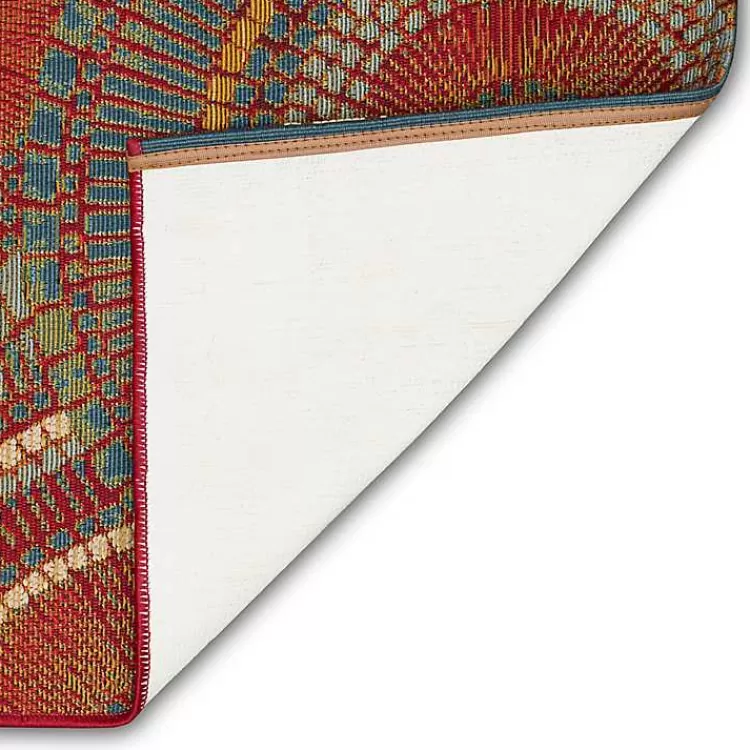 Red & Blue Circles Indoor/Outdoor Rug, 3x4>Kirklands Home Flash Sale