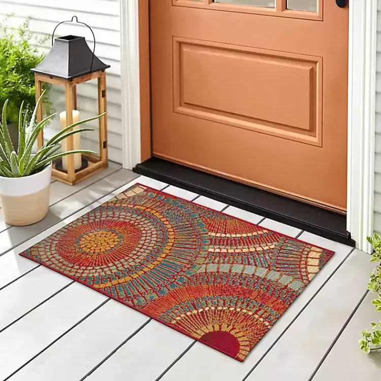 red__blue_circles_indooroutdoor_rug_x_6.webp Red & Blue Circles Indoor/Outdoor Rug, 3x4>Kirklands Home Flash Sale