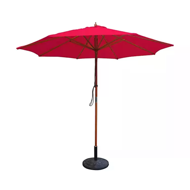 9 Ft. Wooden Pole Market Umbrella>Kirklands Home Sale