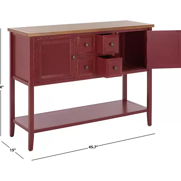 red__oak_drawer_charlotte_sideboard_7.webp & Oak 4-Drawer Charlotte Sideboard>Kirklands Home Flash Sale
