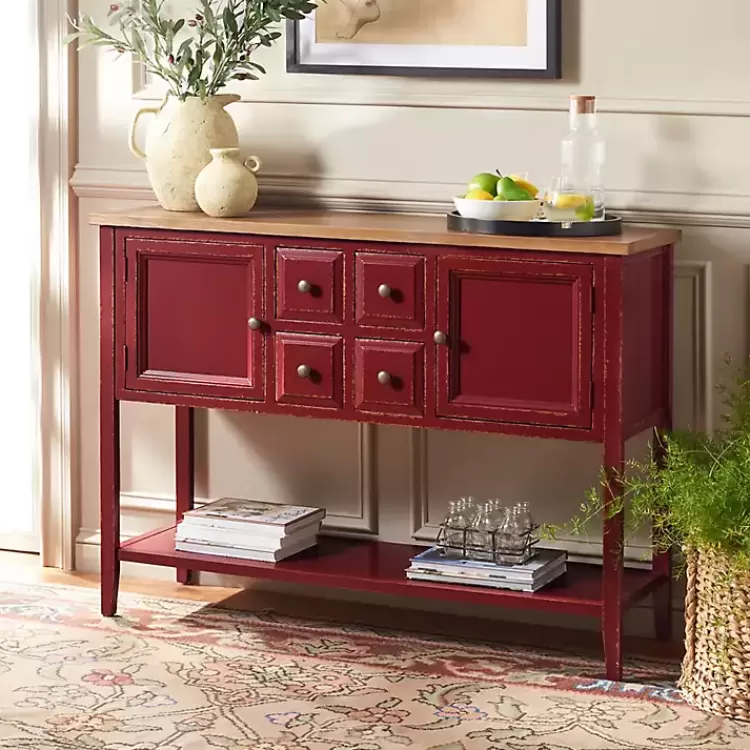 red__oak_drawer_charlotte_sideboard_9.webp & Oak 4-Drawer Charlotte Sideboard>Kirklands Home Flash Sale